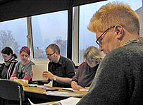 Students studying with Prof Jones