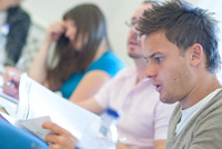 students studying