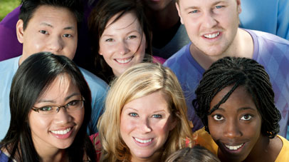 Group of Students with Mixed Ethnic Origin