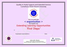 Sample First Steps Certificate 2