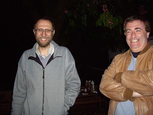Staff at barbeque.