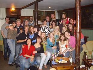 Group photo at barbeque.
