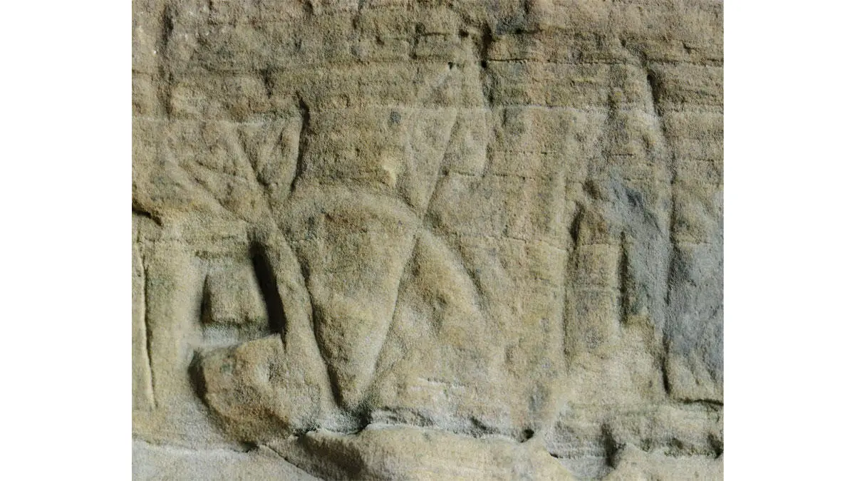 Pictish Symbols at the entrance to the Sculptor's Cave
