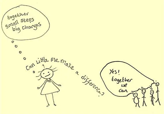 A post-it note with a hand-drawn stick-figure image of a person pondering