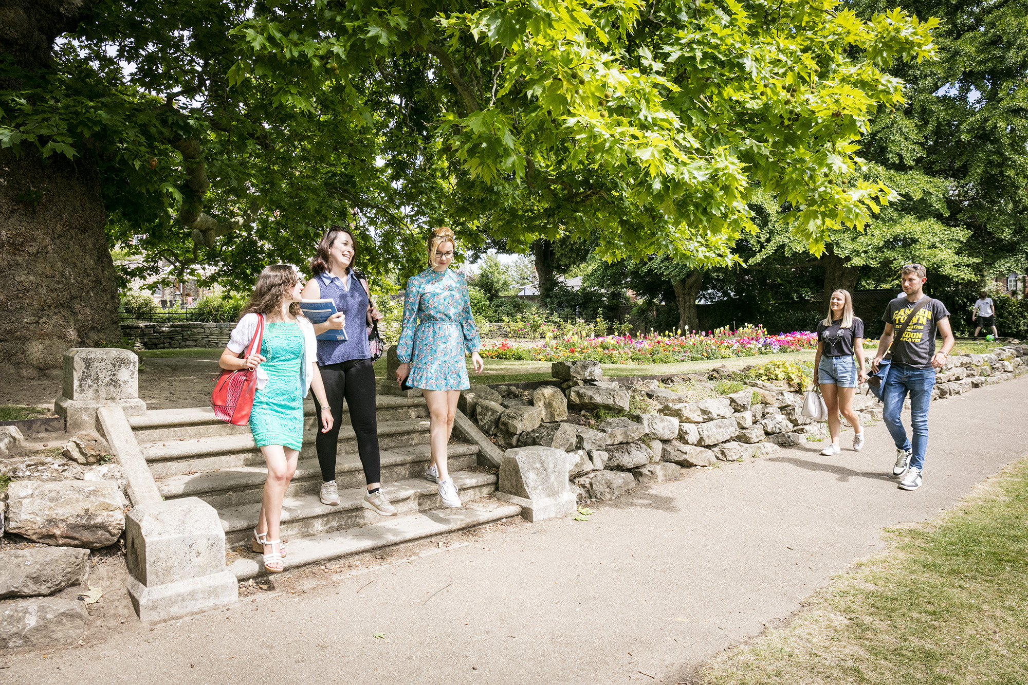 CCCU students in Westgate Gardens