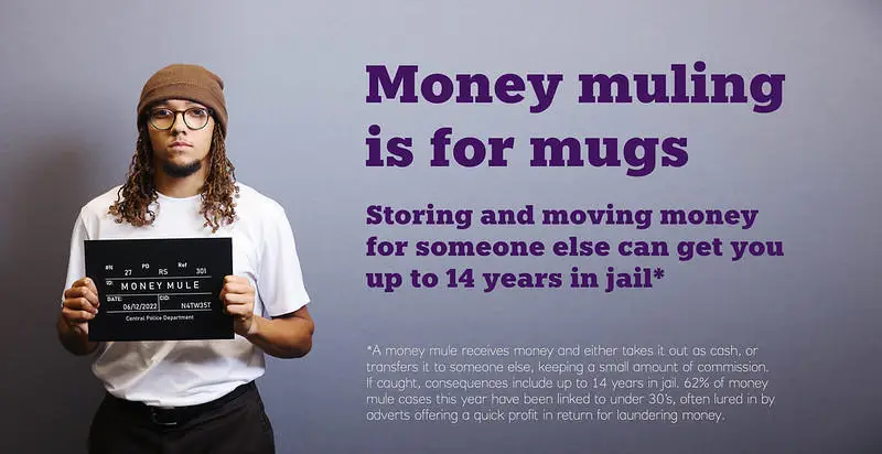 advert for not becoming a money mule