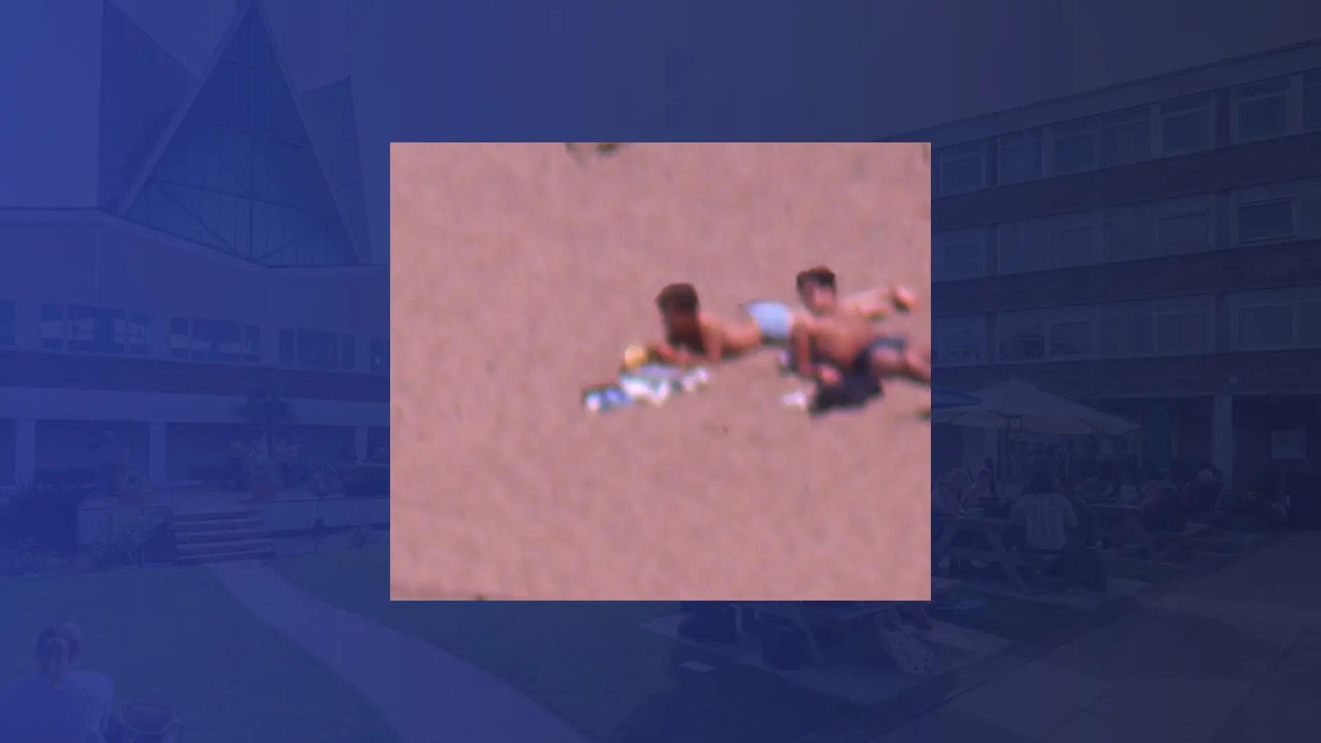 Two men sunbathing on Margate beach
