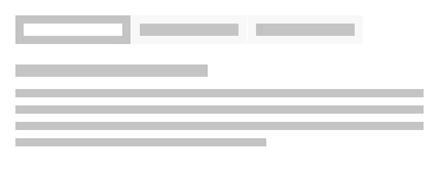 A wireframe of tabs