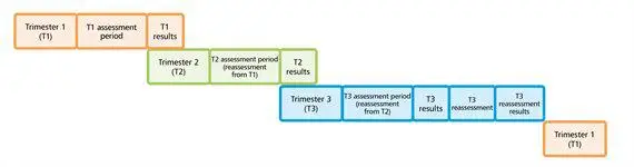when to take reassesssment in trimesters