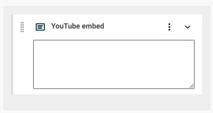 YouTube Embed box in contensis.